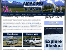 Tablet Screenshot of amazing-rentals-alaska.com